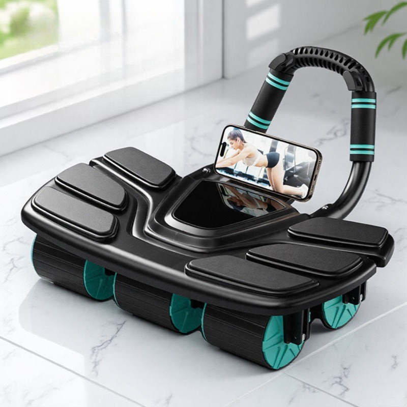 Ab Roller Wheel With Elbow Support - Six Wheel Abdominal Health Wheel Automatic