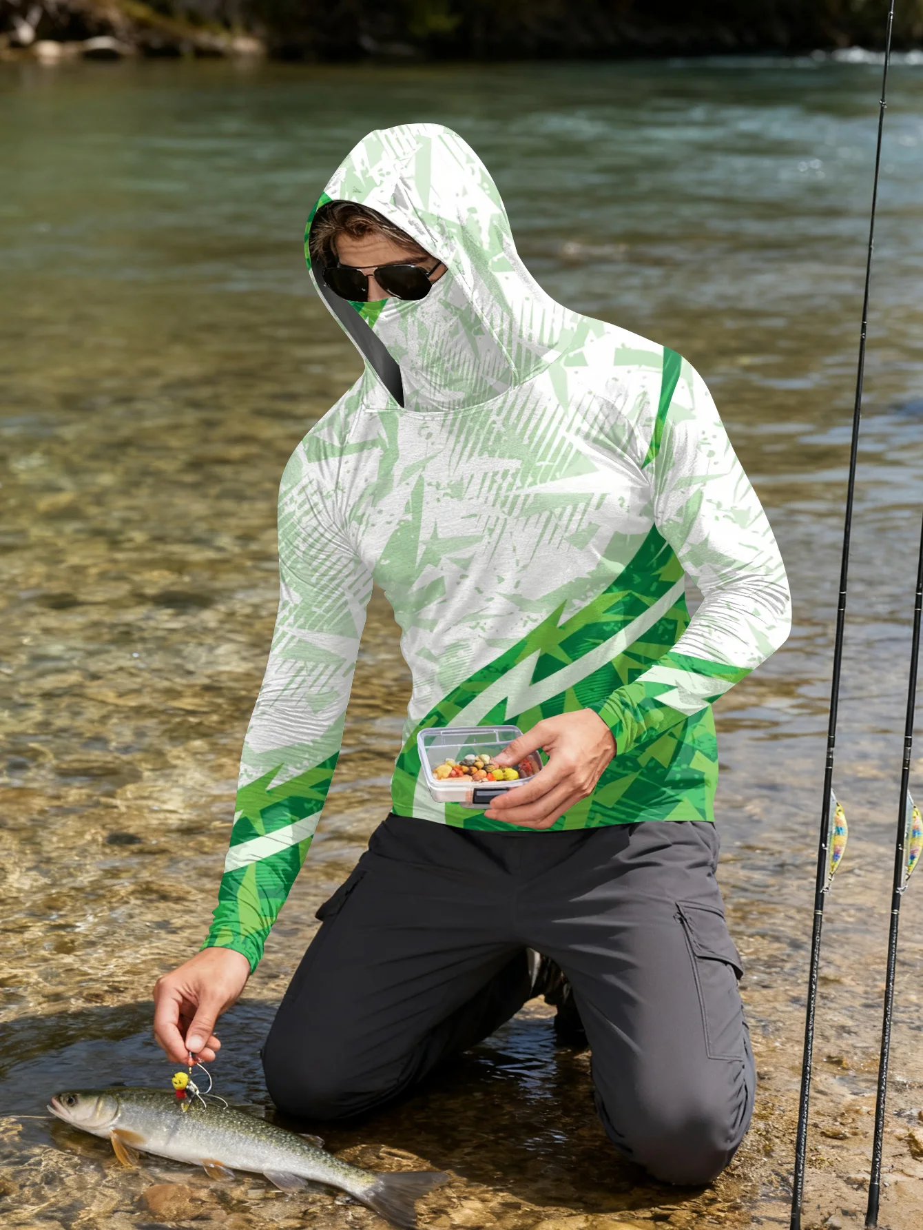 Mens Fishing Shirt Hooded UPF  - Hiking recension och pris